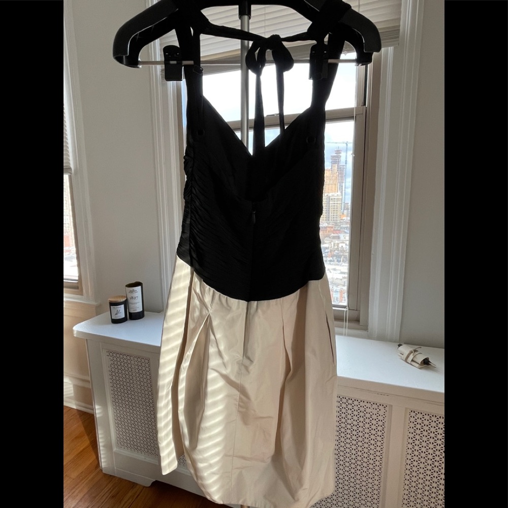 Black and cream BCBG cocktail dress